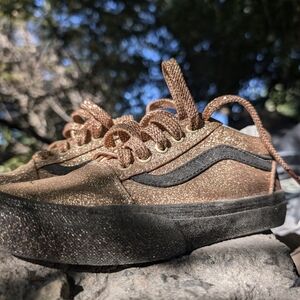 Gold Vans (like new) Size 3